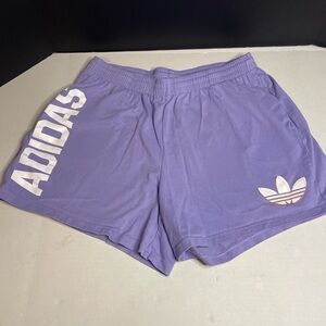 Adidas Streetball Shorts Lavender Purple Womens Sz XL Elastic Waist Drawstring